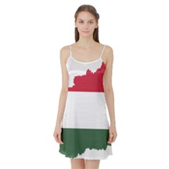 Hungary Country Europe Flag Satin Night Slip by Sapixe