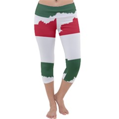 Hungary Country Europe Flag Capri Yoga Leggings by Sapixe