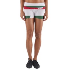 Hungary Country Europe Flag Yoga Shorts by Sapixe