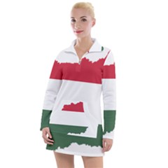 Hungary Country Europe Flag Women s Long Sleeve Casual Dress