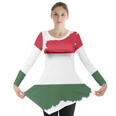 Hungary Country Europe Flag Long Sleeve Tunic  by Sapixe