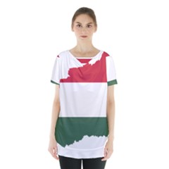 Hungary Country Europe Flag Skirt Hem Sports Top by Sapixe