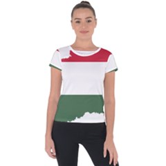 Hungary Country Europe Flag Short Sleeve Sports Top  by Sapixe