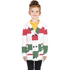 Hungary Country Europe Flag Kids  Double Breasted Button Coat by Sapixe