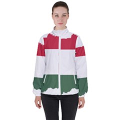 Hungary Country Europe Flag Women s High Neck Windbreaker by Sapixe