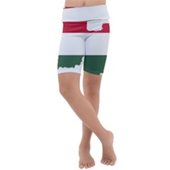 Hungary Country Europe Flag Kids  Lightweight Velour Cropped Yoga Leggings by Sapixe