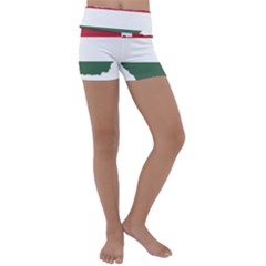 Hungary Country Europe Flag Kids  Lightweight Velour Yoga Shorts by Sapixe