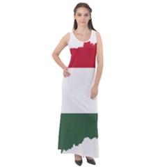 Hungary Country Europe Flag Sleeveless Velour Maxi Dress by Sapixe