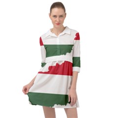 Hungary Country Europe Flag Mini Skater Shirt Dress