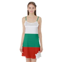 Bulgaria Country Europe Flag Satin Night Slip by Sapixe