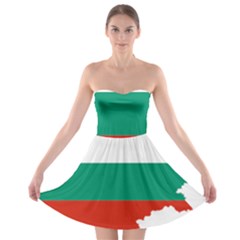 Bulgaria Country Europe Flag Strapless Bra Top Dress by Sapixe