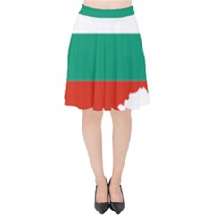 Bulgaria Country Europe Flag Velvet High Waist Skirt by Sapixe