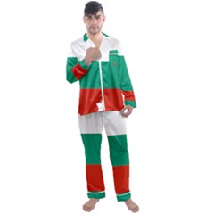 Bulgaria Country Europe Flag Men s Satin Pajamas Long Pants Set by Sapixe