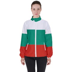 Bulgaria Country Europe Flag Women s High Neck Windbreaker by Sapixe