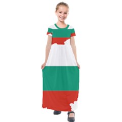 Bulgaria Country Europe Flag Kids  Short Sleeve Maxi Dress by Sapixe