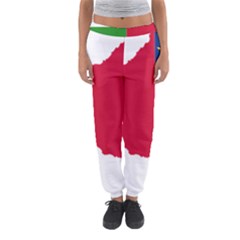 Central African Republic Flag Map Women s Jogger Sweatpants by Sapixe