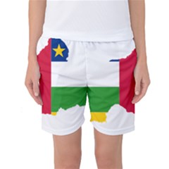 Central African Republic Flag Map Women s Basketball Shorts by Sapixe