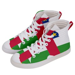 Central African Republic Flag Map Men s Hi-top Skate Sneakers by Sapixe