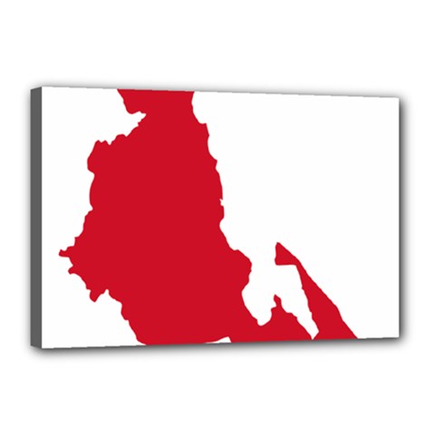 Malawi Flag Map Geography Outline Canvas 18  X 12  (stretched) by Sapixe