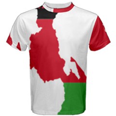 Malawi Flag Map Geography Outline Men s Cotton Tee by Sapixe