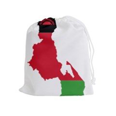 Malawi Flag Map Geography Outline Drawstring Pouch (xl) by Sapixe