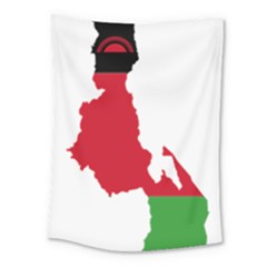 Malawi Flag Map Geography Outline Medium Tapestry by Sapixe