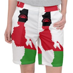 Malawi Flag Map Geography Outline Pocket Shorts by Sapixe