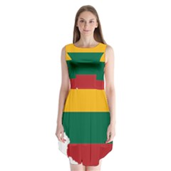 Lithuania Country Europe Flag Sleeveless Chiffon Dress   by Sapixe