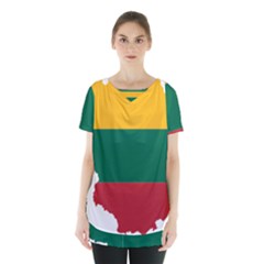 Lithuania Country Europe Flag Skirt Hem Sports Top by Sapixe