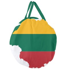 Lithuania Country Europe Flag Giant Round Zipper Tote by Sapixe