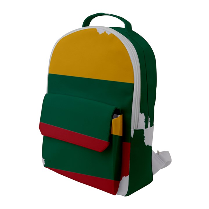 Lithuania Country Europe Flag Flap Pocket Backpack (Large)