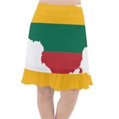 Lithuania Country Europe Flag Fishtail Chiffon Skirt