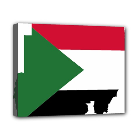 Sudan Flag Map Geography Outline Canvas 10  X 8  (stretched) by Sapixe