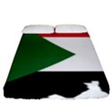 Sudan Flag Map Geography Outline Fitted Sheet (Queen Size) View1