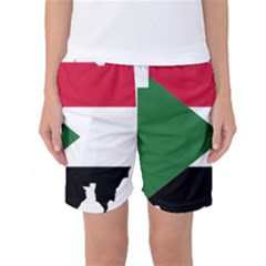 Sudan Flag Map Geography Outline Women s Basketball Shorts by Sapixe