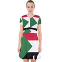 Sudan Flag Map Geography Outline Adorable in Chiffon Dress View1