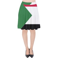 Sudan Flag Map Geography Outline Velvet High Waist Skirt by Sapixe