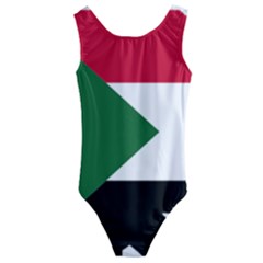 Sudan Flag Map Geography Outline Kids  Cut-out Back One Piece Swimsuit