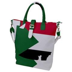 Sudan Flag Map Geography Outline Buckle Top Tote Bag by Sapixe