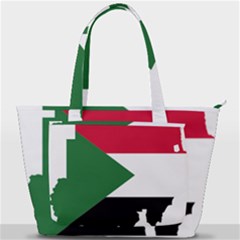 Sudan Flag Map Geography Outline Back Pocket Shoulder Bag 