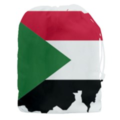 Sudan Flag Map Geography Outline Drawstring Pouch (xxxl) by Sapixe