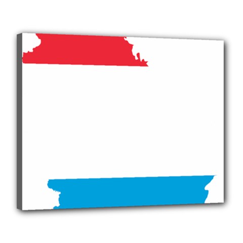 Luxembourg Country Europe Flag Canvas 20  X 16  (stretched) by Sapixe