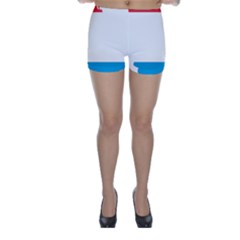 Luxembourg Country Europe Flag Skinny Shorts by Sapixe