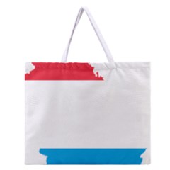 Luxembourg Country Europe Flag Zipper Large Tote Bag by Sapixe