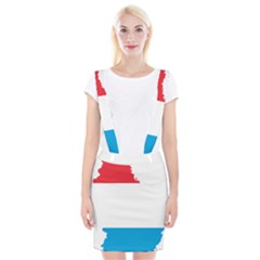 Luxembourg Country Europe Flag Braces Suspender Skirt by Sapixe