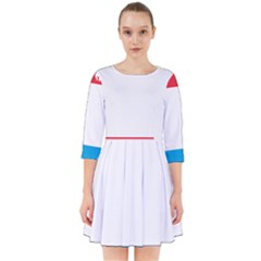 Luxembourg Country Europe Flag Smock Dress by Sapixe