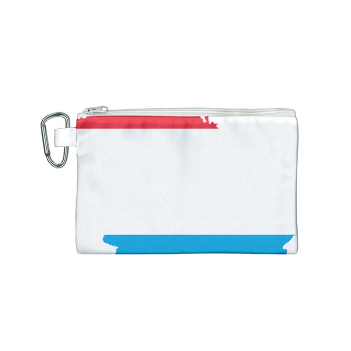 Luxembourg Country Europe Flag Canvas Cosmetic Bag (Small)