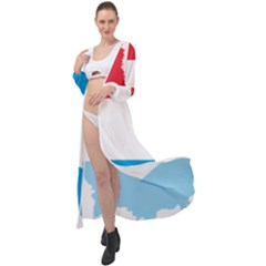 Luxembourg Country Europe Flag Maxi Chiffon Beach Wrap