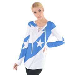 Somalia Flag Map Geography Outline Tie Up Tee by Sapixe