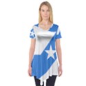 Somalia Flag Map Geography Outline Short Sleeve Tunic  View1